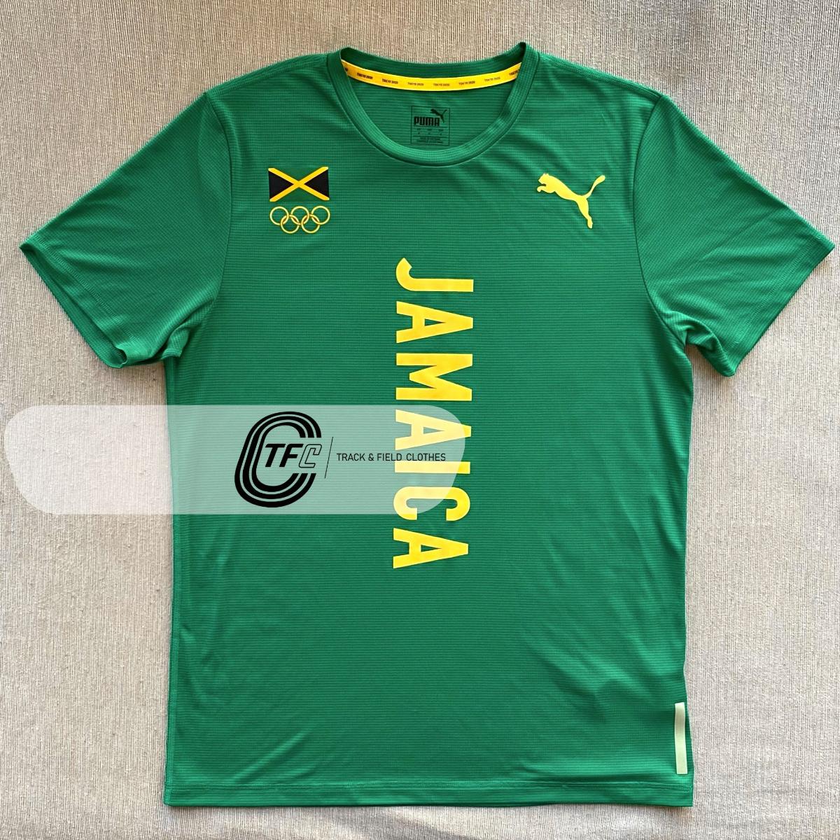 dosis traje Persona a cargo Puma 2021 Jamaica Olympic Team Pro Elite T-Shirt | Trackandfieldclothes