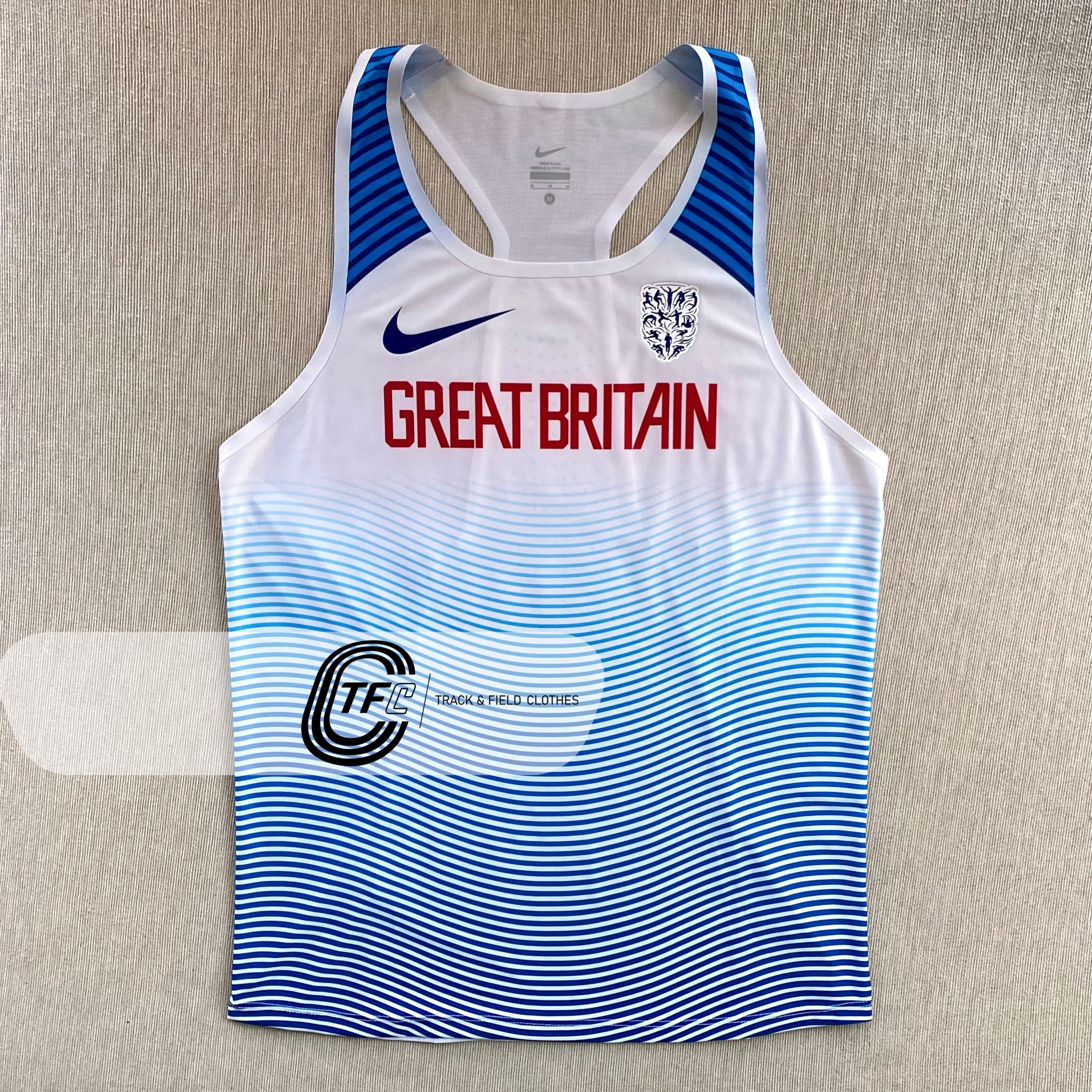 Nike 2019 Great Britain Team Pro Elite Tape Cut Singlet |