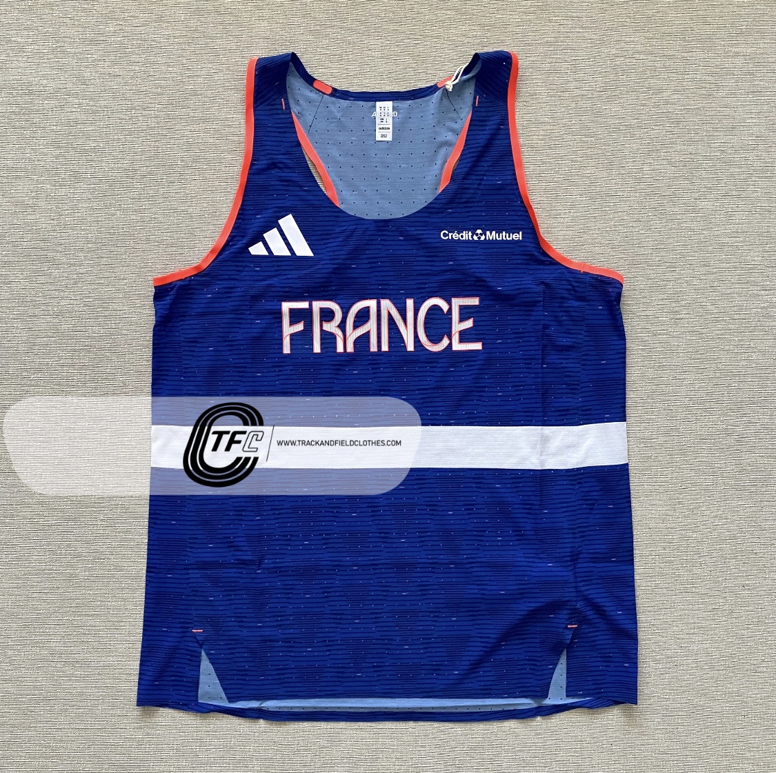 Adidas 2024 France Olympic Team Pro Elite Distance Singlet